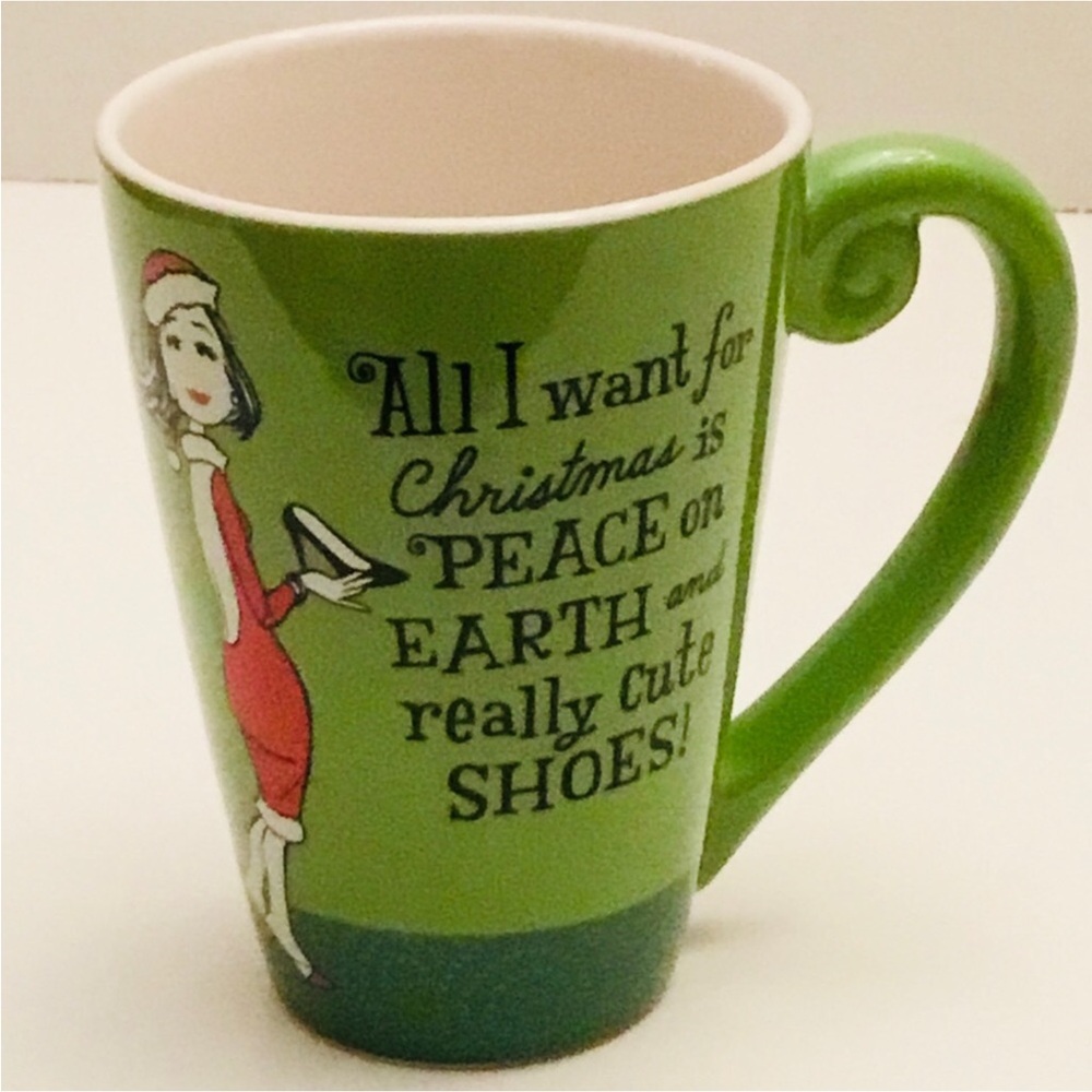Hallmark Mug Christmas Humor Shoe Lovers Novelty Funny Saying Cup 14oz.